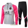 Paris Saint-Germain Trainings Sweatshirt Pak Quarter-zip 2021-22 Lichtgrijs Roze - Heren